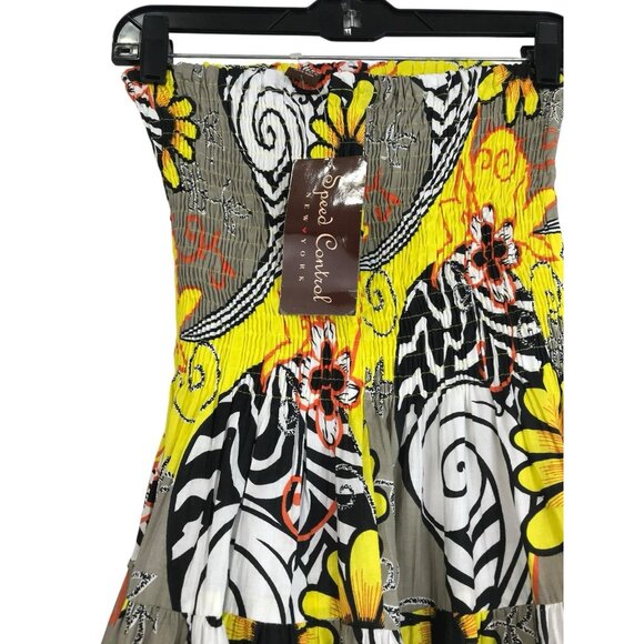 Speed Control New York Dress Womens Size Small Smocked Floral Fit Flare - Picture 2 of 10